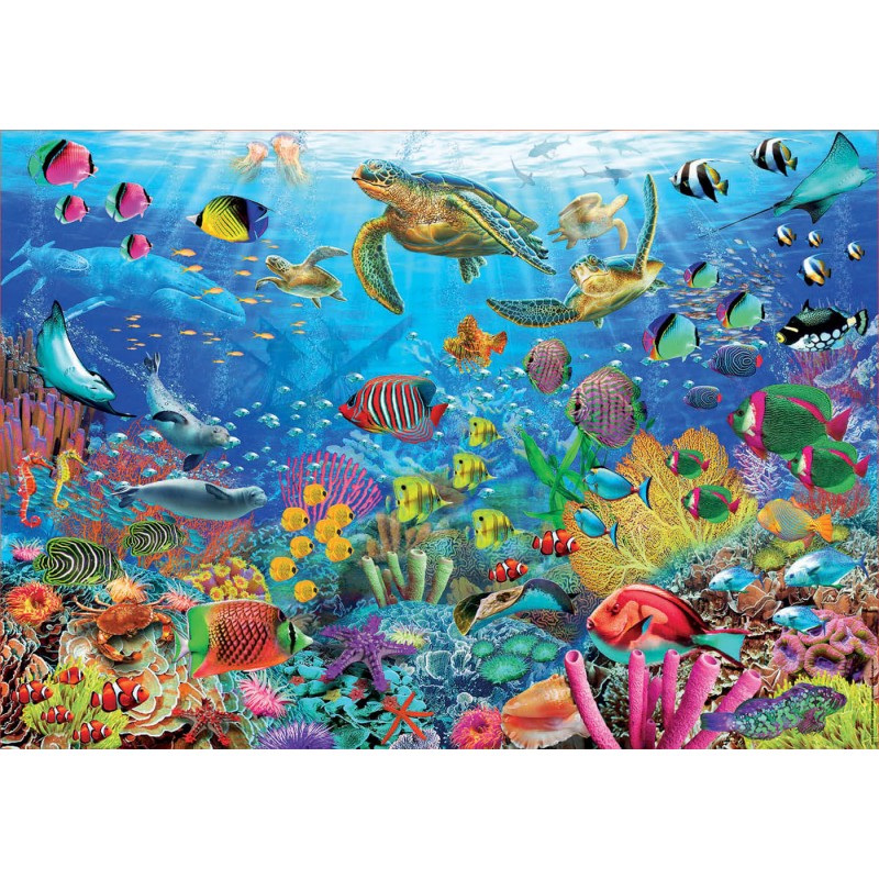 Eine visuelle Reise ins Unterwasserparadies: 1000 Teile Puzzle