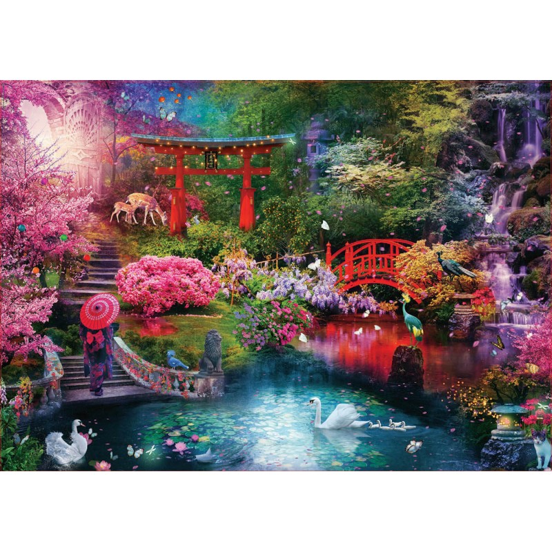 Puzzle Educa Jardin Japonais de 3000 pièces - kubekings.fr