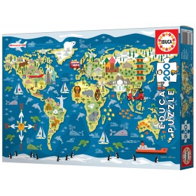 Puzzle Educa Sean Sims Weltkarte 200 Teile Puzzles Educa - 1