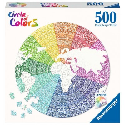 Puzzle Ravensburger Kreisförmiges Mandala aus 500 Teilen Ravensburger - 1
