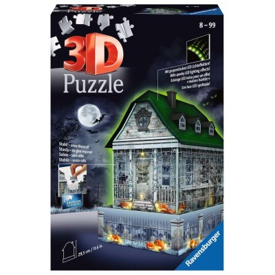 Puzzle 3D Ravensburger Haunted House Night Edition von 216 Teilen Ravensburger - 1