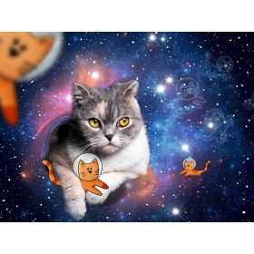 Puzzle Ravensburger Katze im Weltall 1500 Teile Ravensburger - 1