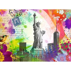 Puzzle Ravensburger New York Postkarte von 500 Teilen Ravensburger - 1