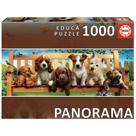 Puzzle Educa Hunde auf der Panoramabank 1000 Teile Puzzles Educa - 1