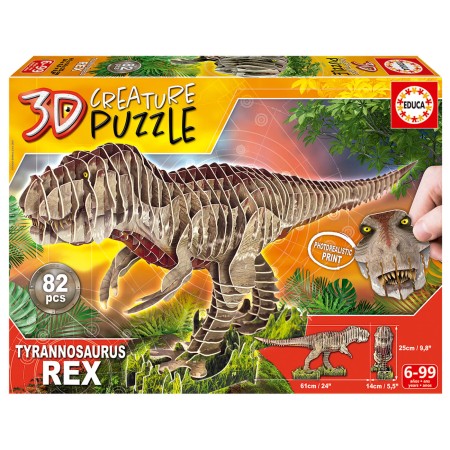 Puzzle 3D Educa Tyrannosaurus Rex Kreatur 82 Teile Puzzles Educa - 1