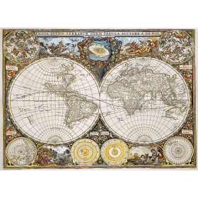 Puzzle Trefl Holzkarte der antiken Welt 1000 Teile - Puzzles Trefl