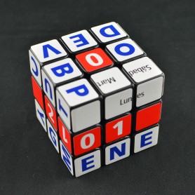 Stickers Cube Magique 3x3 57mm Dégradé ROSE 6 Tonnes 1 de Rose 3x3 57mm 