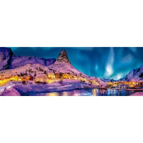 Puzzle Clementoni Panorama Bunte Nacht auf den Lofoten 1000 Teile Clementoni - 1