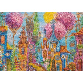 Puzzle Heye Charming Village, Rosa Bäume 1000 Teile Heye - 1