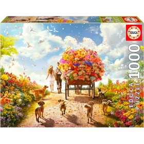 Educa Blumenwagen Puzzle 1000 Teile Puzzles Educa - 1