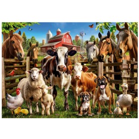 Educa Puzzle Die frechen Tiere vom Bauernhof 500 Teile