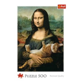 Puzzle Trefl Mona Lisa und Katze mit 500 Teilen Puzzles Trefl - 1