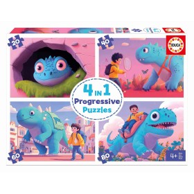 Puzzle Educa Niedliche Dinos Progressiv 20+40+60+80 Stk Puzzles Educa - 1