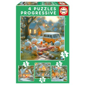 Puzzle Educa Stadt der Progressiven Häschen 12+16+20+25 Stk Puzzles Educa - 1