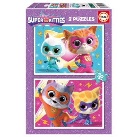 Puzzle Educa Super Kitties de 2 x 20 Teile Puzzles Educa - 1
