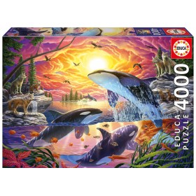Puzzle Educa Orcas und Wölfe mit 4000 Teilen Puzzles Educa - 1