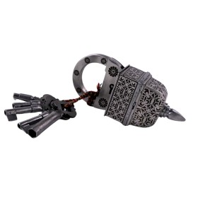 Eisenschloss mit 5 Schlüsseln