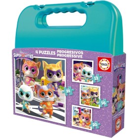 Educa Puzzle Progressive Koffer SuperKittie 12+16+20+25 Teile Puzzles Educa - 1