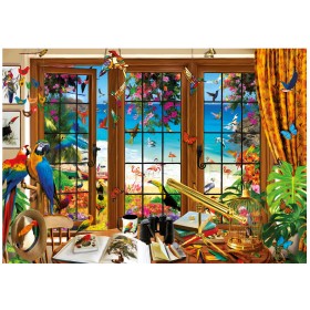 Puzzle Educa Fenster des Vogelbeobachters – 1500 Teile