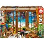 Puzzle Educa Fenster des Vogelbeobachters – 1500 Teile