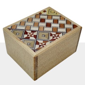 Japanische Yosegi-Box 2 Sun, 7 Schritte, Agathis – Naturholz Yosegi - 1