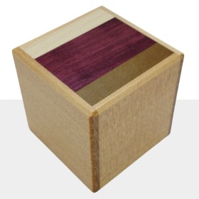 Japanische Box Cube 2 Sun 7 Stufen Naturholz Yosegi - 1