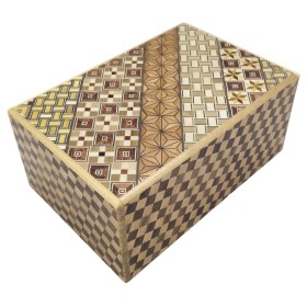 Yosegi Japanische Puzzlebox 5 Sun 10 Schritte mit Schublade - Oka Craft