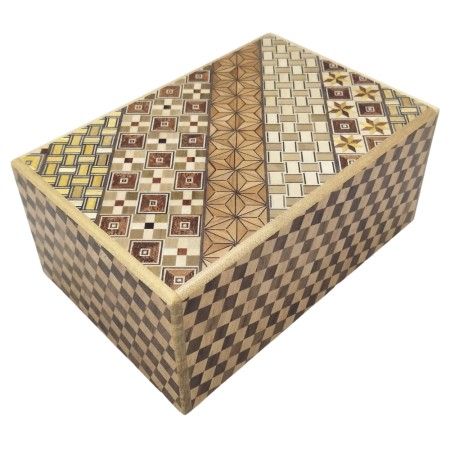 Yosegi Japanische Puzzlebox 5 Sun 10 Schritte mit Schublade - Oka Craft
