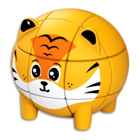 Mini 3x3 Würfel Schlüsselanhänger Q-Moe - Tiger - 1