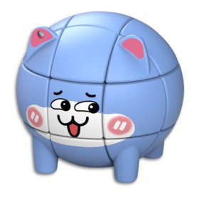 Mini 3x3 Würfel Schlüsselanhänger Q-Moe Tier - Katze - 1