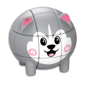 Mini 3x3 Würfel Schlüsselanhänger Q-Moe Tier - Hund - 1