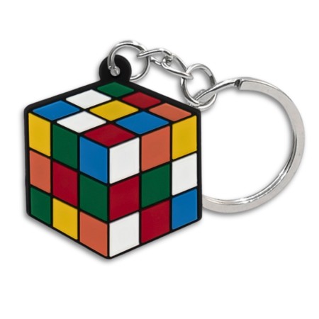 3x3 Zauberwürfel-Schlüsselanhänger aus Gummi - 1