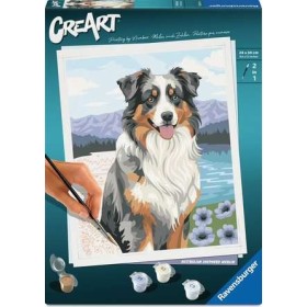 Malen-nach-Zahlen-Set Ravensburger CreArt Australischer Schäferhund Ravensburger - 1