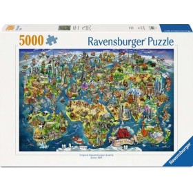 Ravensburger Puzzle Illustrierte Weltkarte mit 5000 Teilen Ravensburger - 1