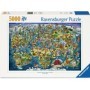 Ravensburger Puzzle Illustrierte Weltkarte mit 5000 Teilen Ravensburger - 1