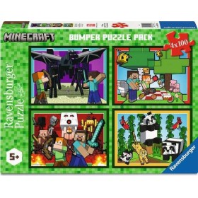 Ravensburger Minecraft Puzzle 4 x 100 Teile Ravensburger - 1