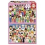 Educa Puzzle Mädchen aus Europa und Asien mit 2 x 100 Teilen Puzzles Educa - 1