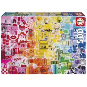 Educa Puzzle Farbcollage mit 500 Teilen Puzzles Educa - 1