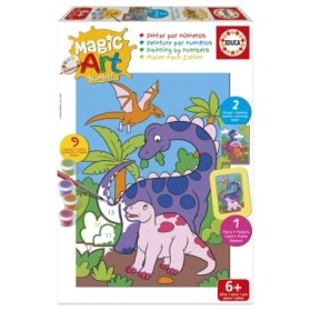 Malen-nach-Zahlen-Set Educa Magic Art Dinosaurier (6+) Puzzles Educa - 1
