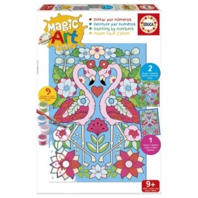 Malen-nach-Zahlen-Set Educa Magic Art Flamingos (9+) Puzzles Educa - 1