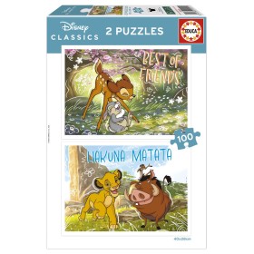 Educa Disney Klassiker Puzzle mit 2 x 100 Teilen Puzzles Educa - 1