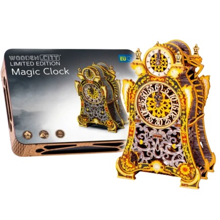 Magische Uhr Limited Edition - Mechanische 3D-Holzuhr Wooden City Wooden City - 1