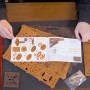 Steampunk Zahnrad-Globus-Wanduhr - 3D-Puzzle aus Holz Wooden City Wooden City - 3