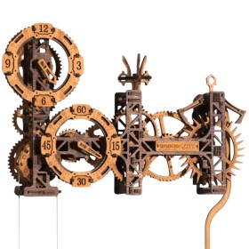 Steampunk Zahnrad-Globus-Wanduhr - 3D-Puzzle aus Holz Wooden City Wooden City - 1