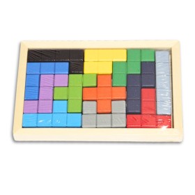 Holzklötze-Puzzle - Pädagogisches Logikspiel - 1