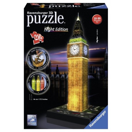 Big Ben 3D Ravensburger Puzzle mit Licht 216 Teile - Ravensburger
