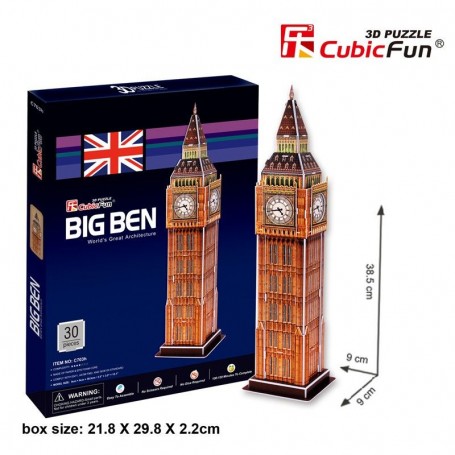 Big Ben Cubic Spaß 30 Teile 3D Puzzle - Cubic Fun 3D Puzzle