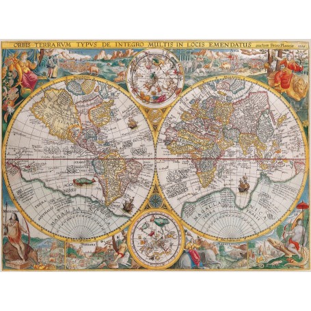 Puzzle Ravensburger 1594 Weltkarte von 1500 Teile - Ravensburger