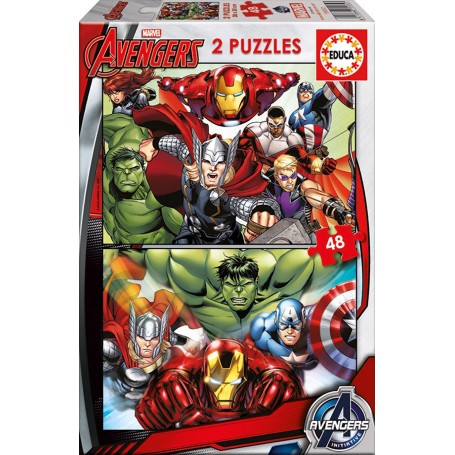 Puzzle erzieht die Avengers 2x48 Teile - Puzzles Educa
