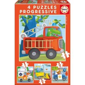 Educa Puzzle Progressive Rescue Patrol 6-9-12-16 Teilee Puzzles Educa - 1